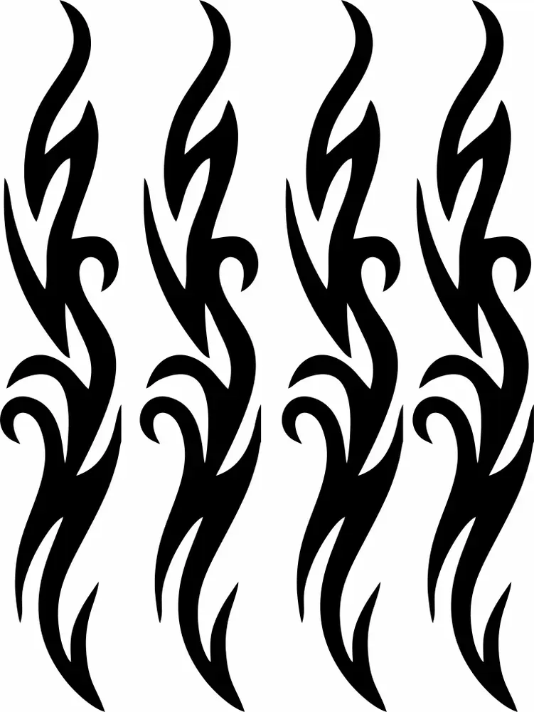 No. 22 Ornament sticker, Wrapping for hoop/clubs (BLACK) view 3