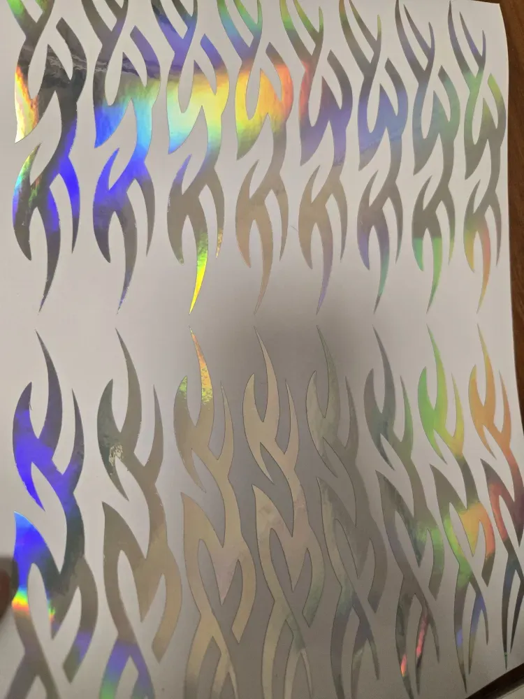 No. 27 Ornament sticker, Wrapping for hoop/clubs (SILVER HOLOGRAM) view 3