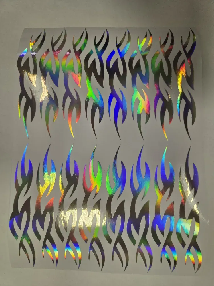 No. 27 Ornament sticker, Wrapping for hoop/clubs (SILVER HOLOGRAM) view 2