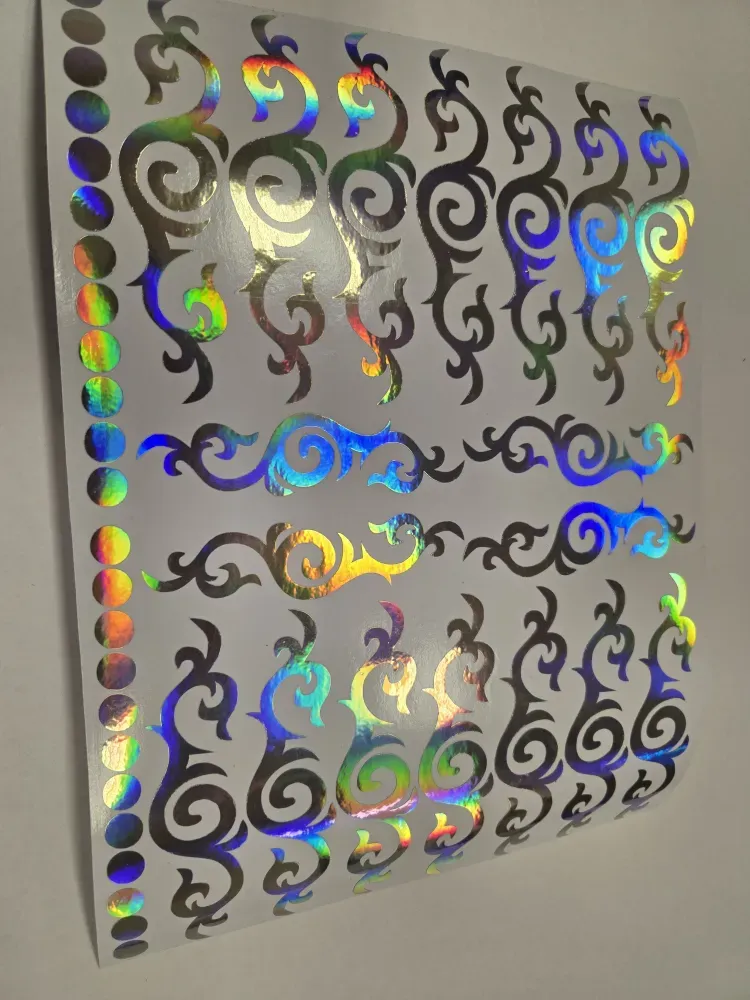 No. 28 Ornament sticker, Wrapping for hoop/clubs (SILVER HOLOGRAM) view 2