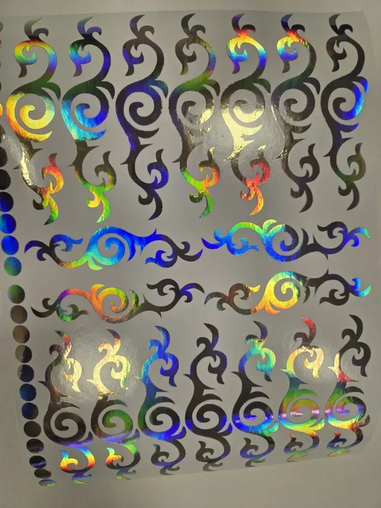No. 28 Ornament sticker, Wrapping for hoop/clubs (SILVER HOLOGRAM)