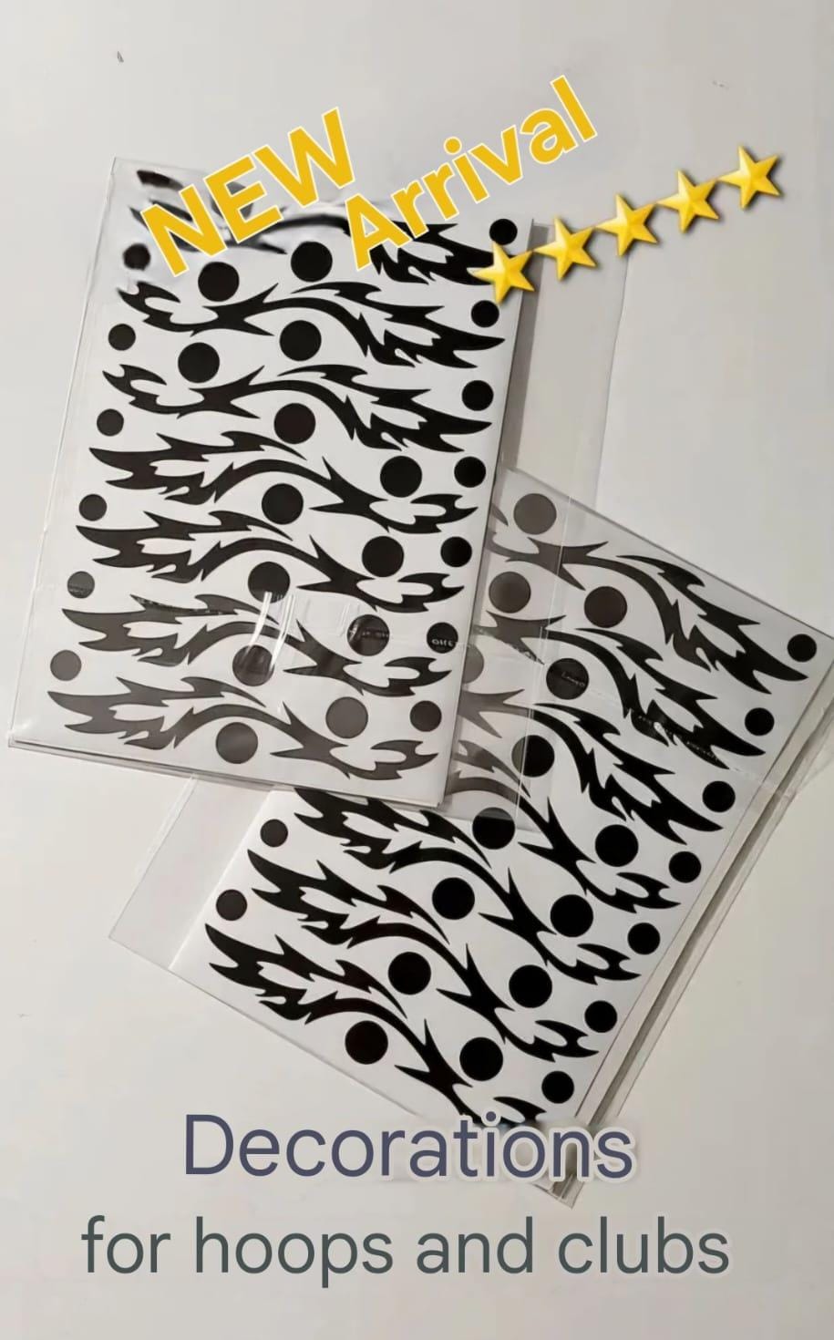 No. 17 Ornament sticker, Wrapping for hoop/clubs (BLACK) view 2