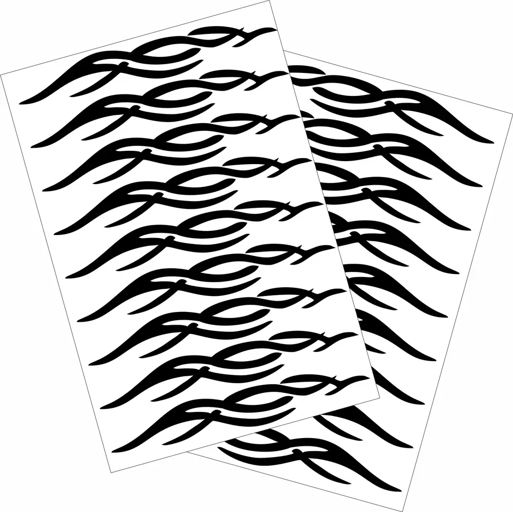 No. 21 Ornament sticker, Wrapping for hoop/clubs (BLACK) view 2
