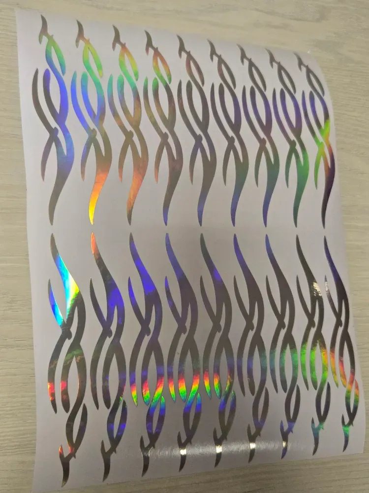 No. 31 Ornament sticker, Wrapping for hoop/clubs (SILVER HOLOGRAM) view 4