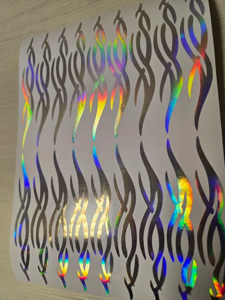 No. 31 Ornament sticker, Wrapping for hoop/clubs (SILVER HOLOGRAM) view 3