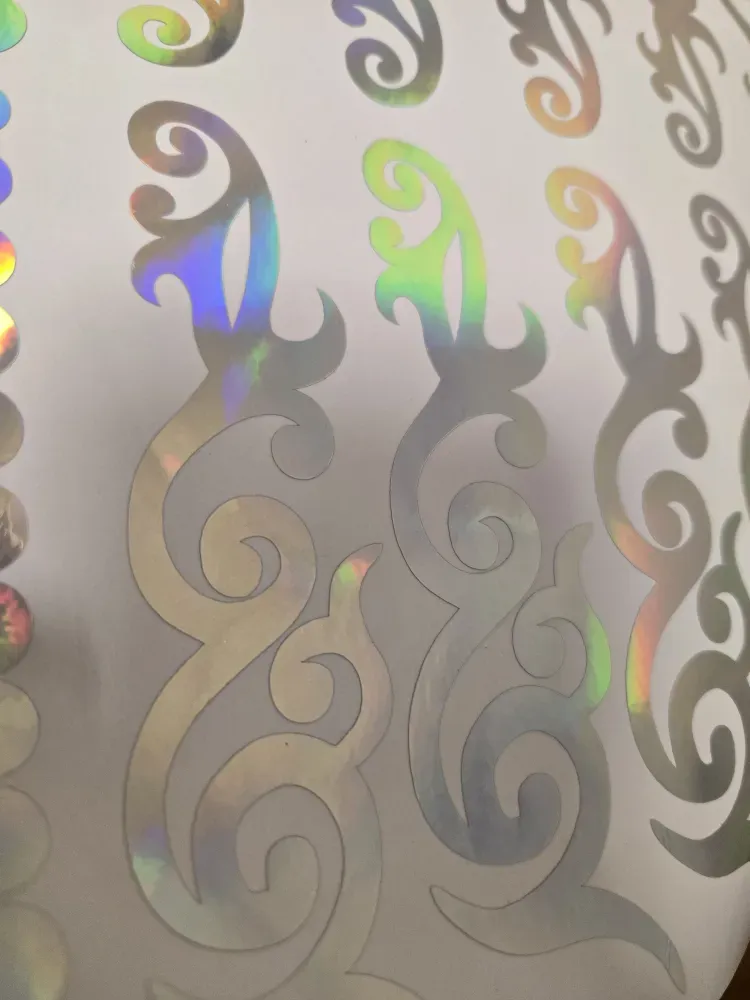 No. 30 Ornament sticker, Wrapping for hoop/clubs (SILVER HOLOGRAM) view 3