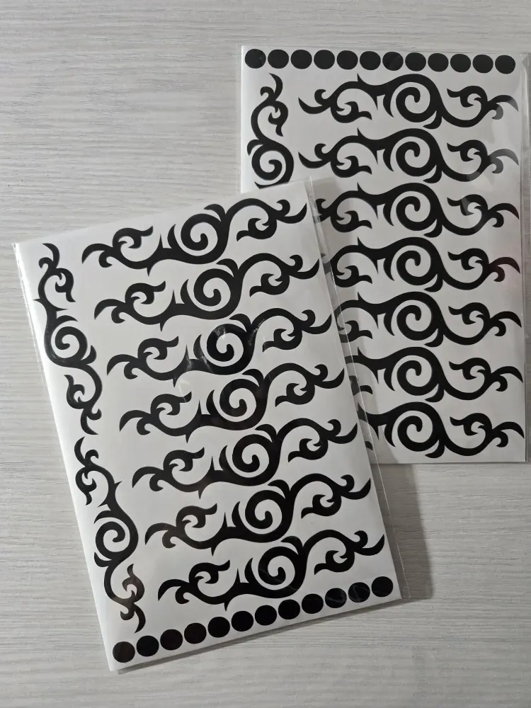 No. 18 Ornament sticker, Wrapping for hoop/clubs (BLACK) view 2