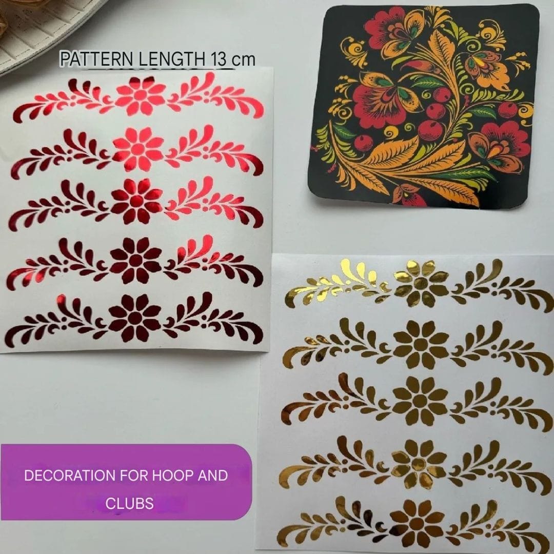 No. 16 Ornament sticker, Wrapping for hoop/clubs (RED) view 3