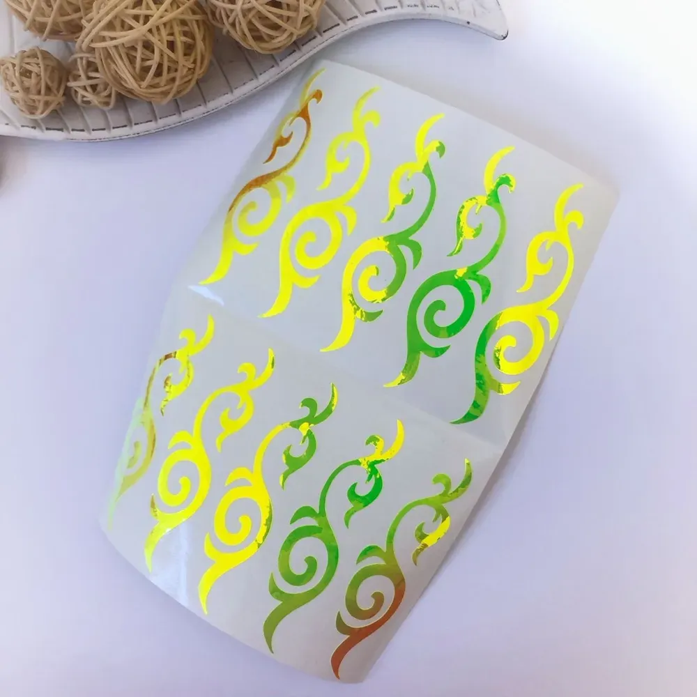 No. 9 Ornament sticker, Wrapping for hoop/clubs (YELLOW HOLOGRAM) view 2