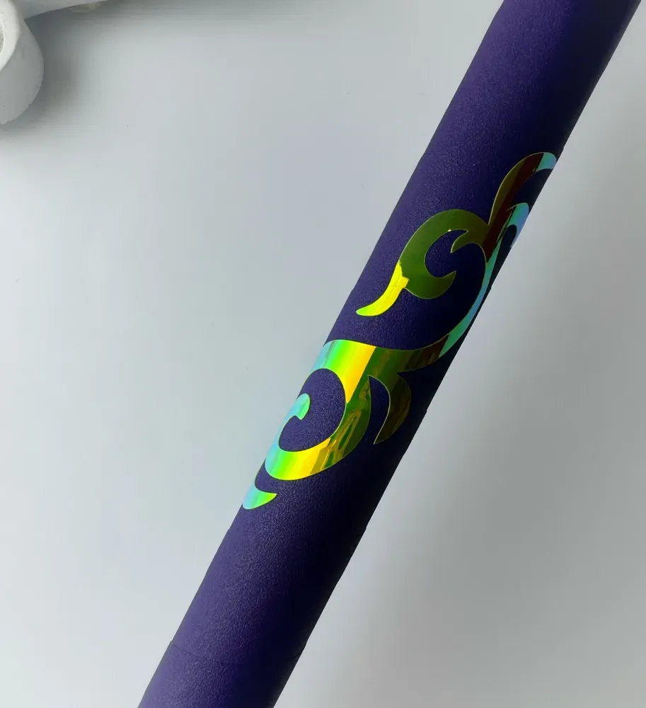 No. 9 Ornament sticker, Wrapping for hoop/clubs (YELLOW HOLOGRAM) view 3