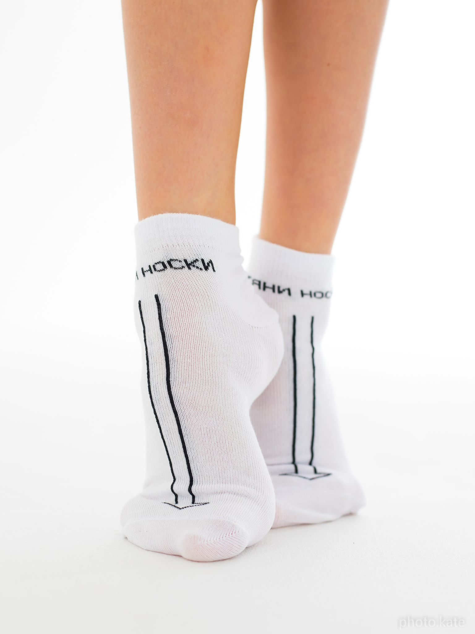 RIALITTA Training, Cotton socks, (Pull toes) White/Black view 2