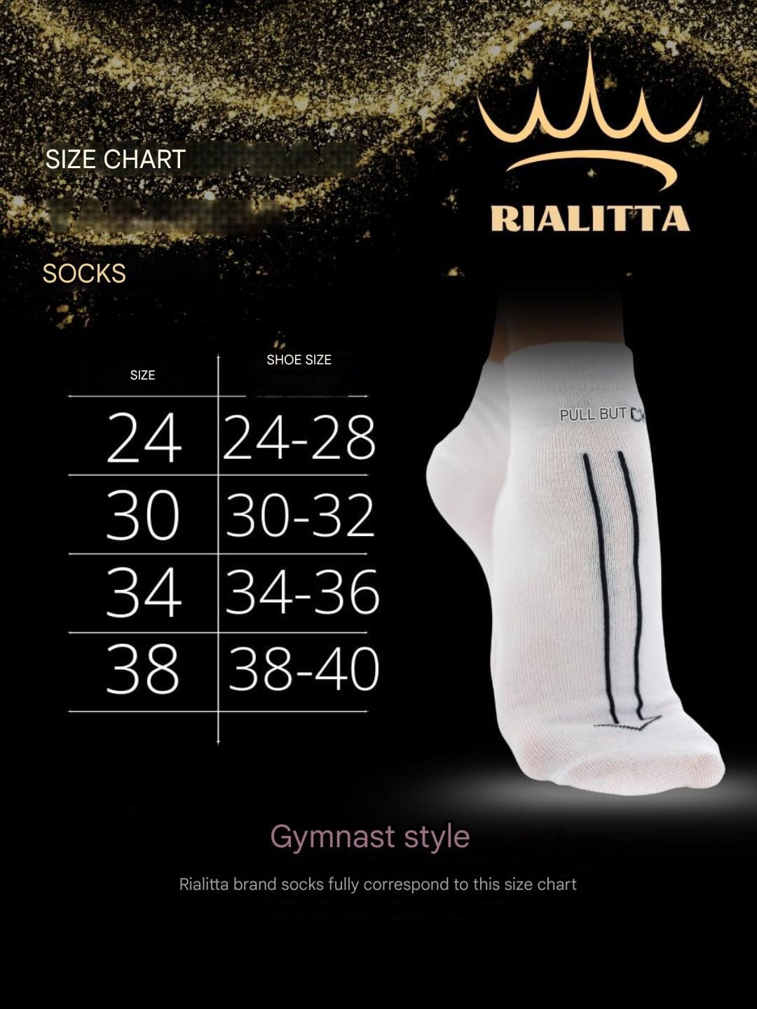 RIALITTA Training, Cotton socks, (Pull toes) White/Black view 6