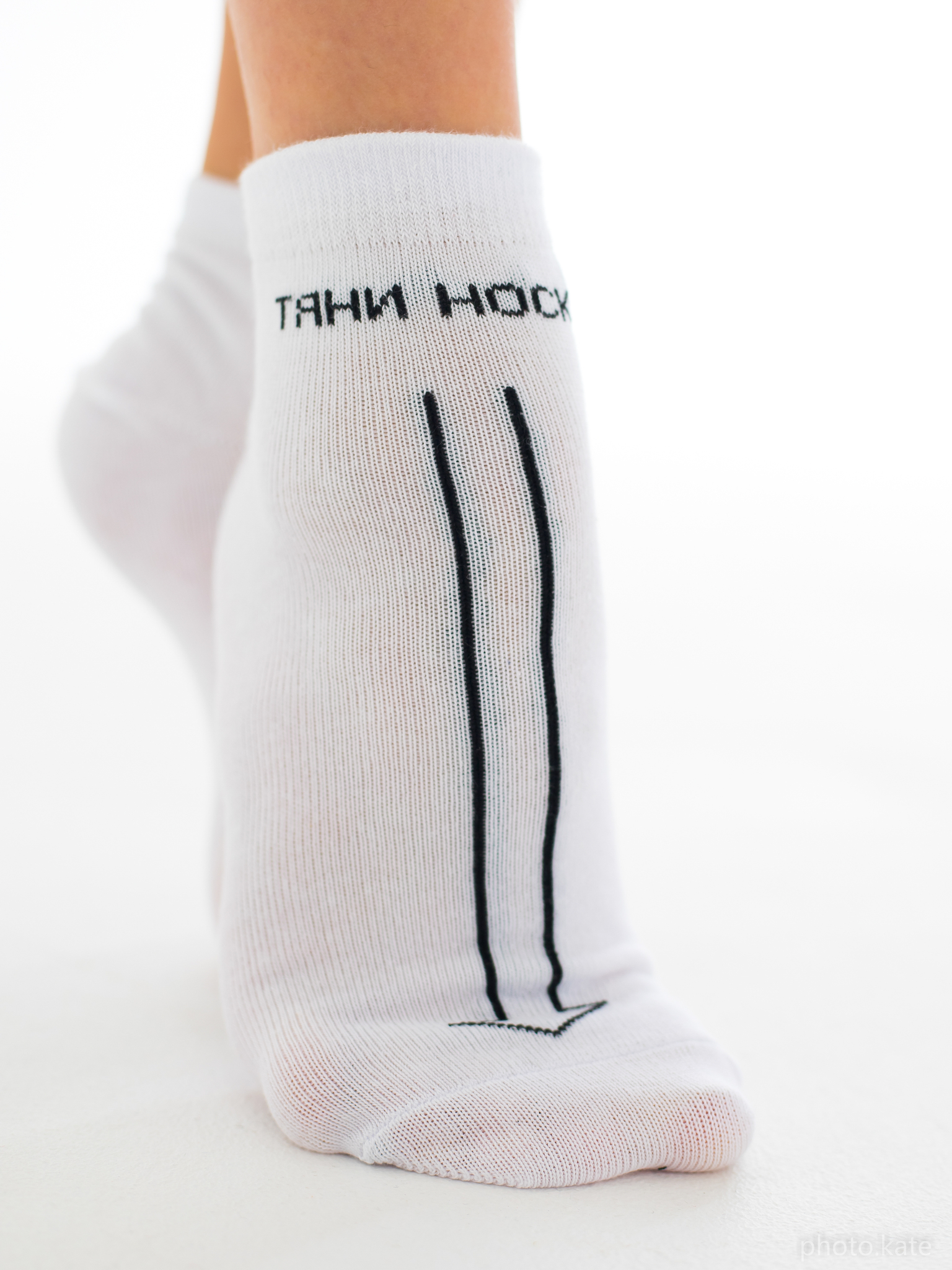 RIALITTA Training, Cotton socks, (Pull toes) White/Black view 3