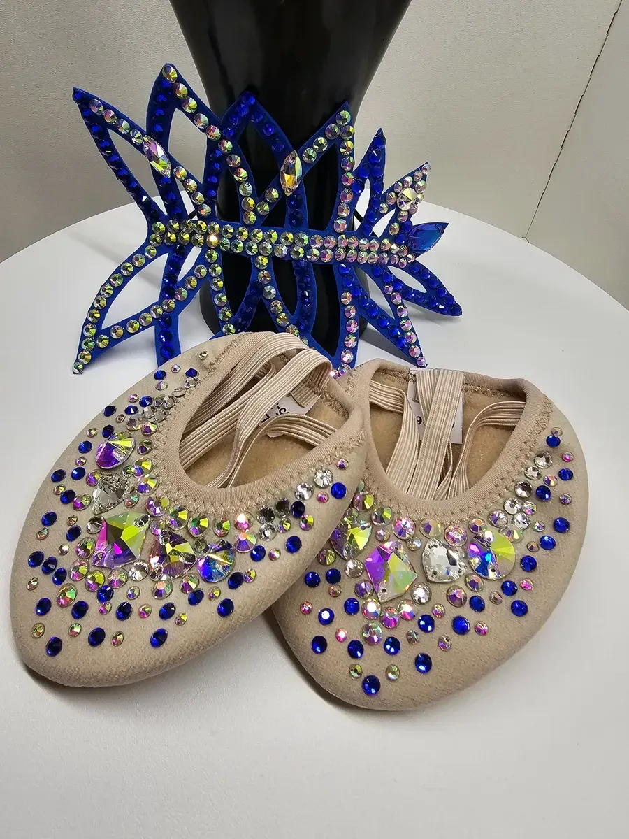 RG Set of Half Shoes & Tiara Crystals (Blue) view 7
