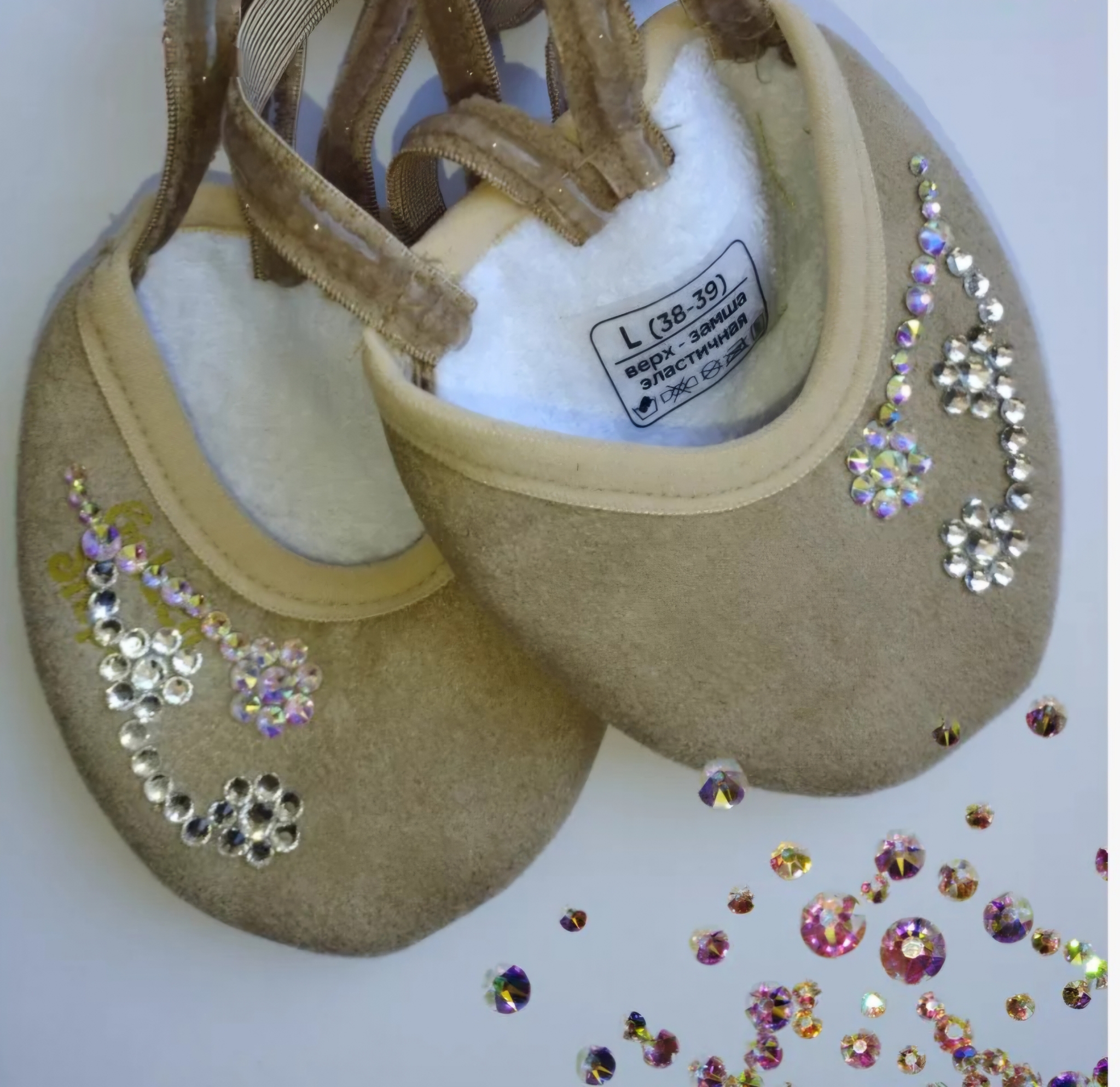 Golden Steps RG Half Shoes AB Crystals No:3. view 2