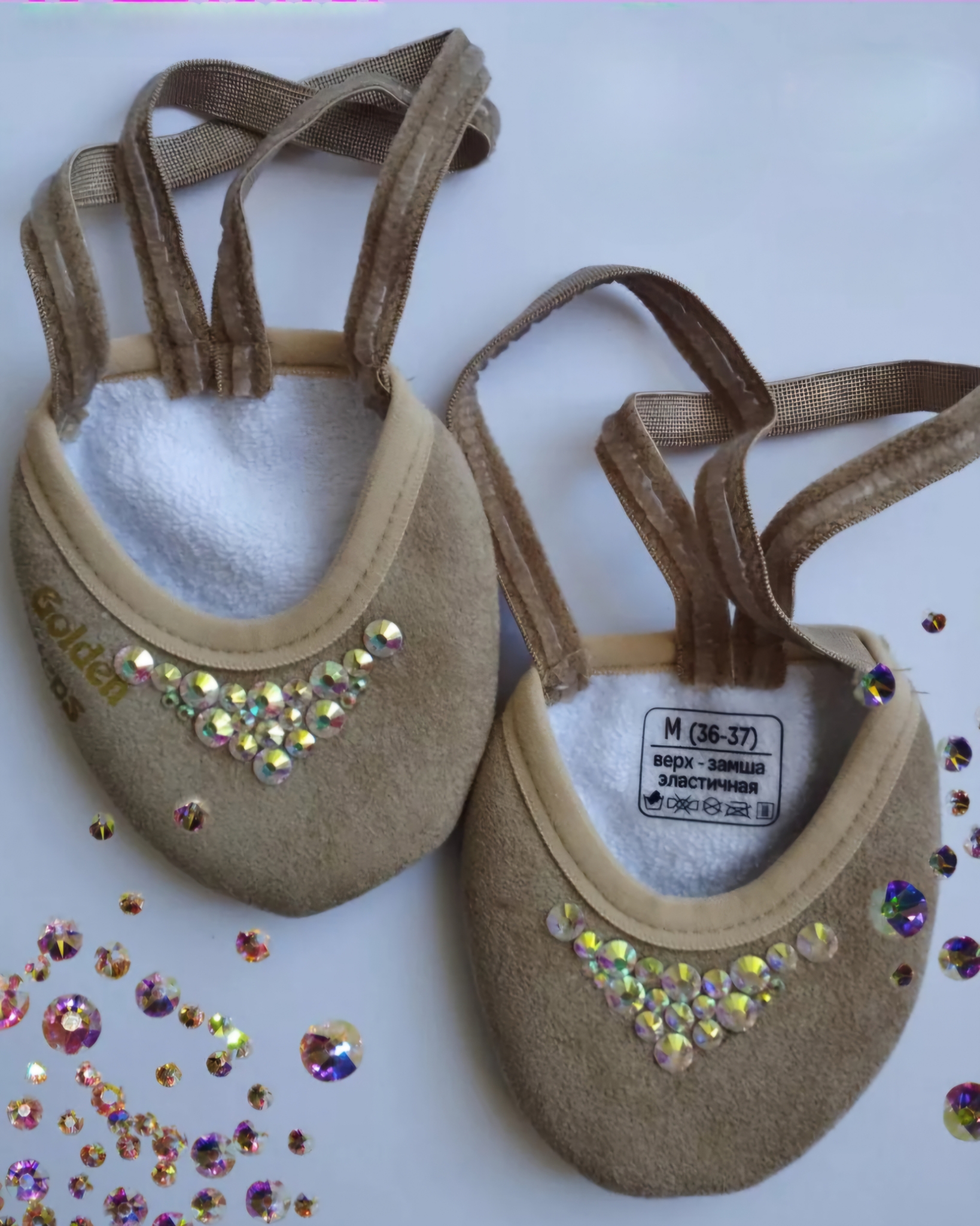 Golden Steps RG Half Shoes AB Crystals No:1. view 2