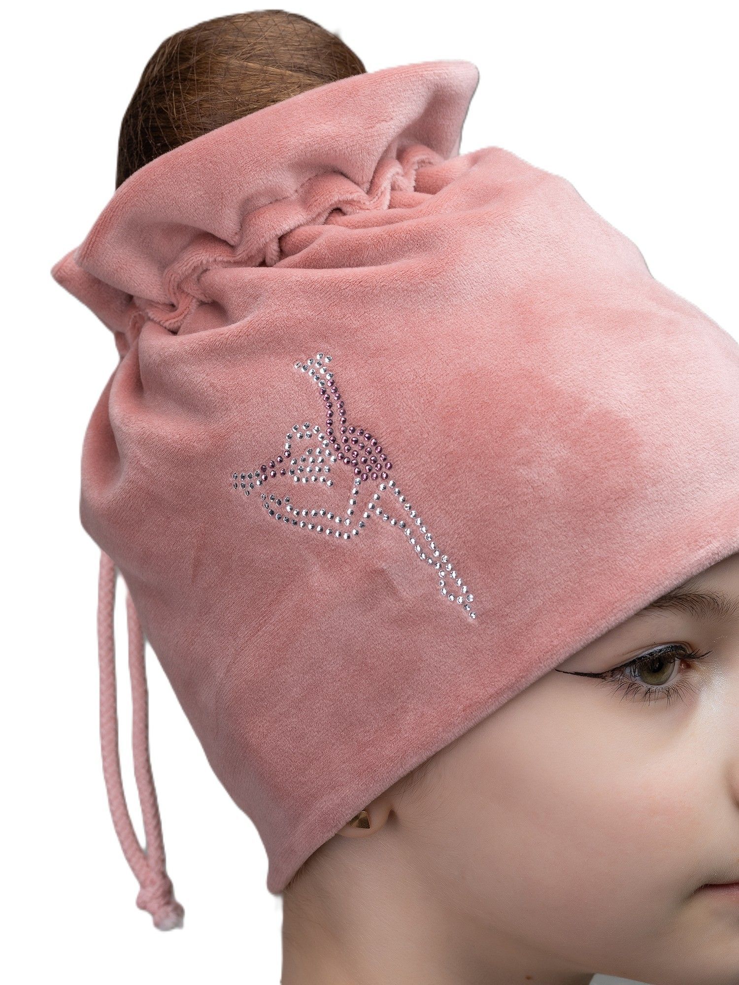 RIALITTA Velour RG Hat with  Rhinestones (PINK)* view 3