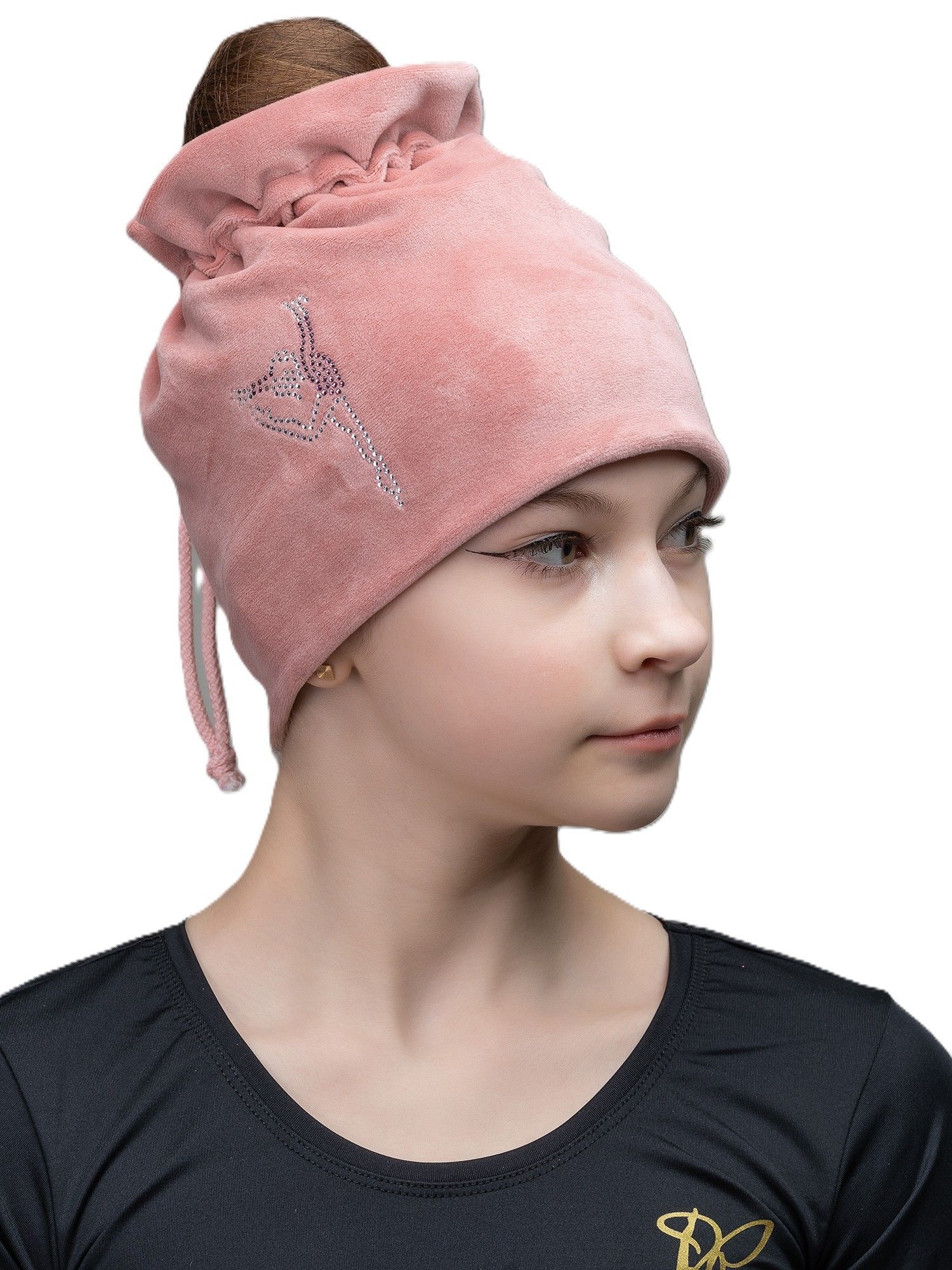RIALITTA Velour RG Hat with Rhinestones (PINK)*