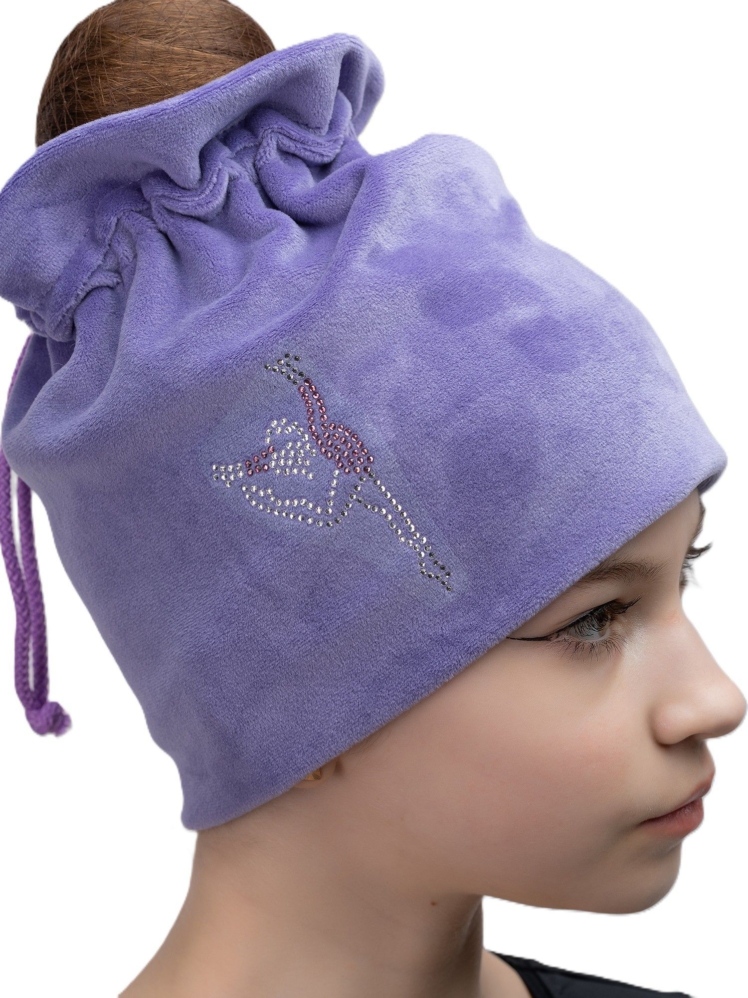 RIALITTA Velour RG Hat with  Rhinestones (LILAC)* view 3