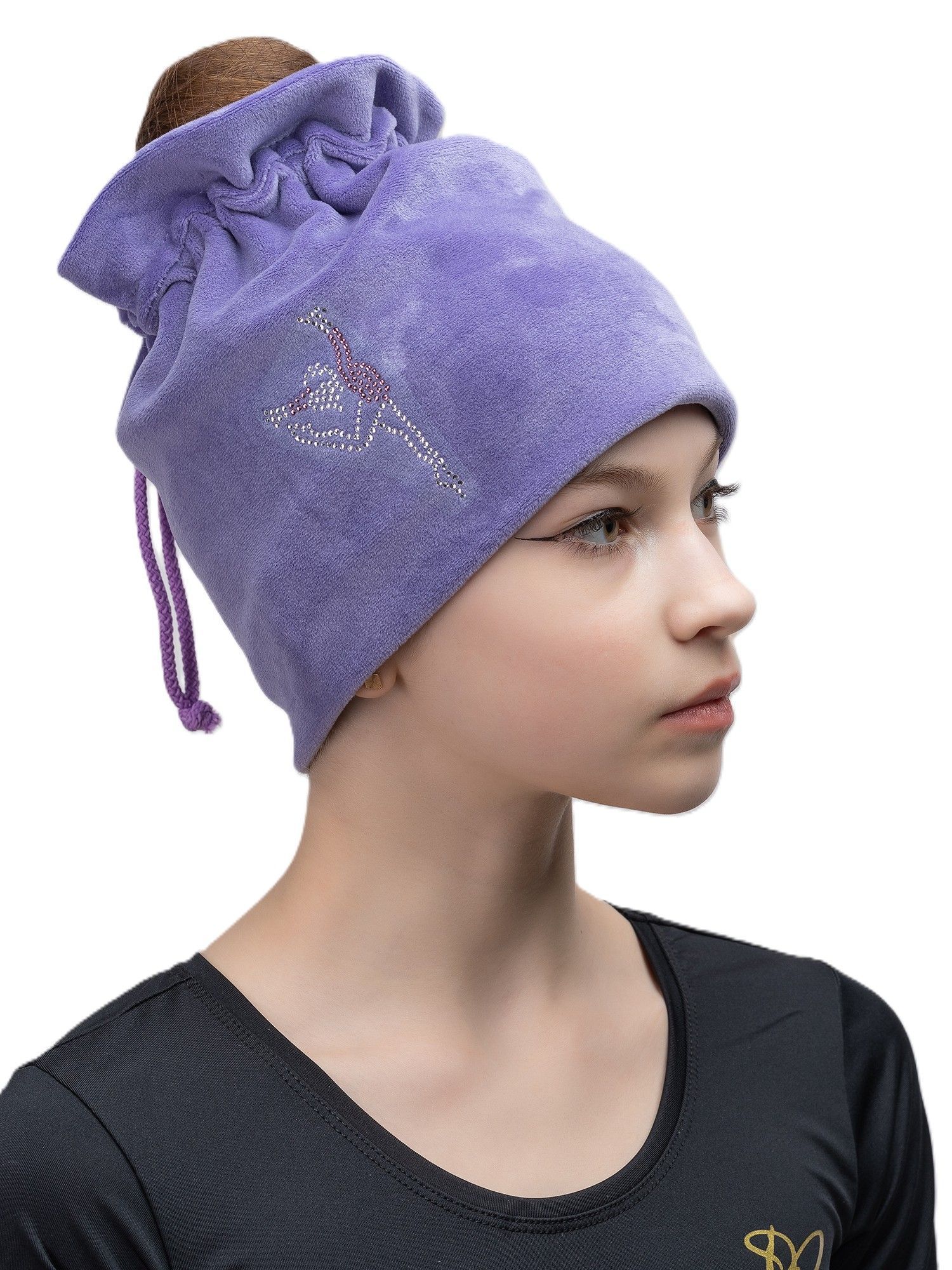 RIALITTA Velour RG Hat with Rhinestones (LILAC)*