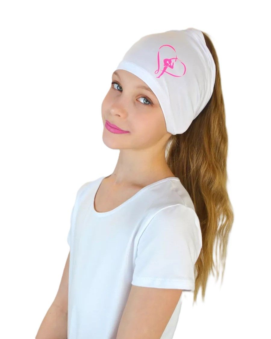 RG Cotton Headscarf/Bandana  (WHITE-PINK) view 4