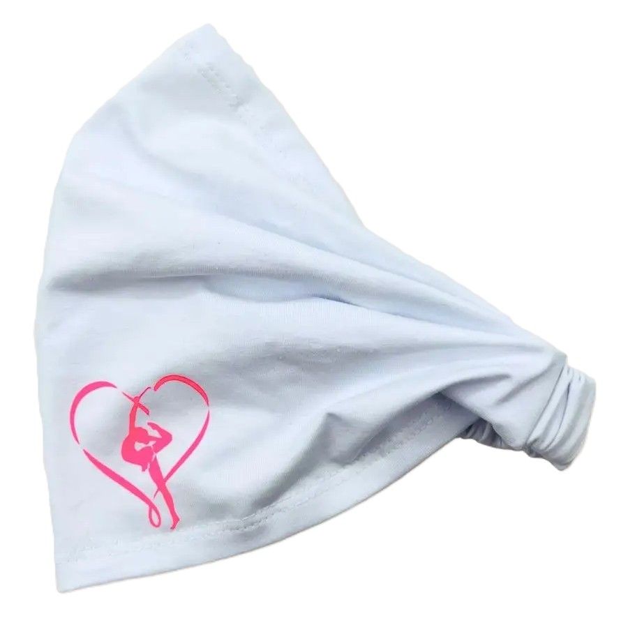 RG Cotton Headscarf/Bandana  (WHITE-PINK) view 5