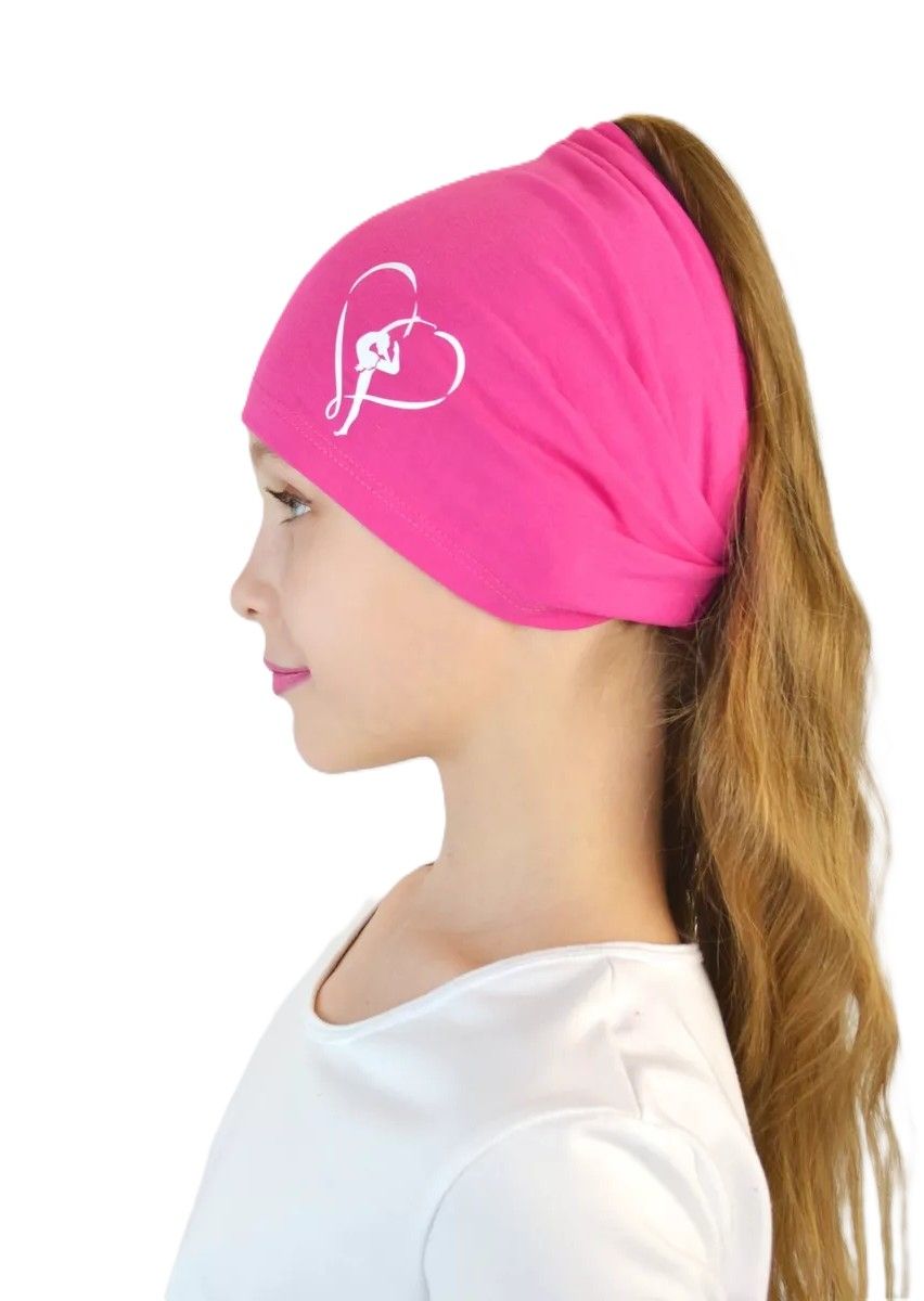RG Cotton Headscarf/Bandana  (PINK-WHITE) view 2