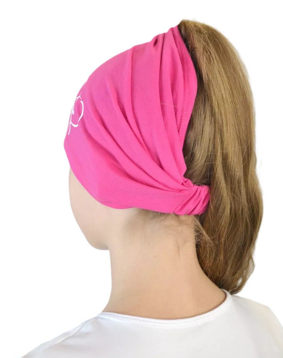 RG Cotton Headscarf/Bandana  (PINK-WHITE) view 3