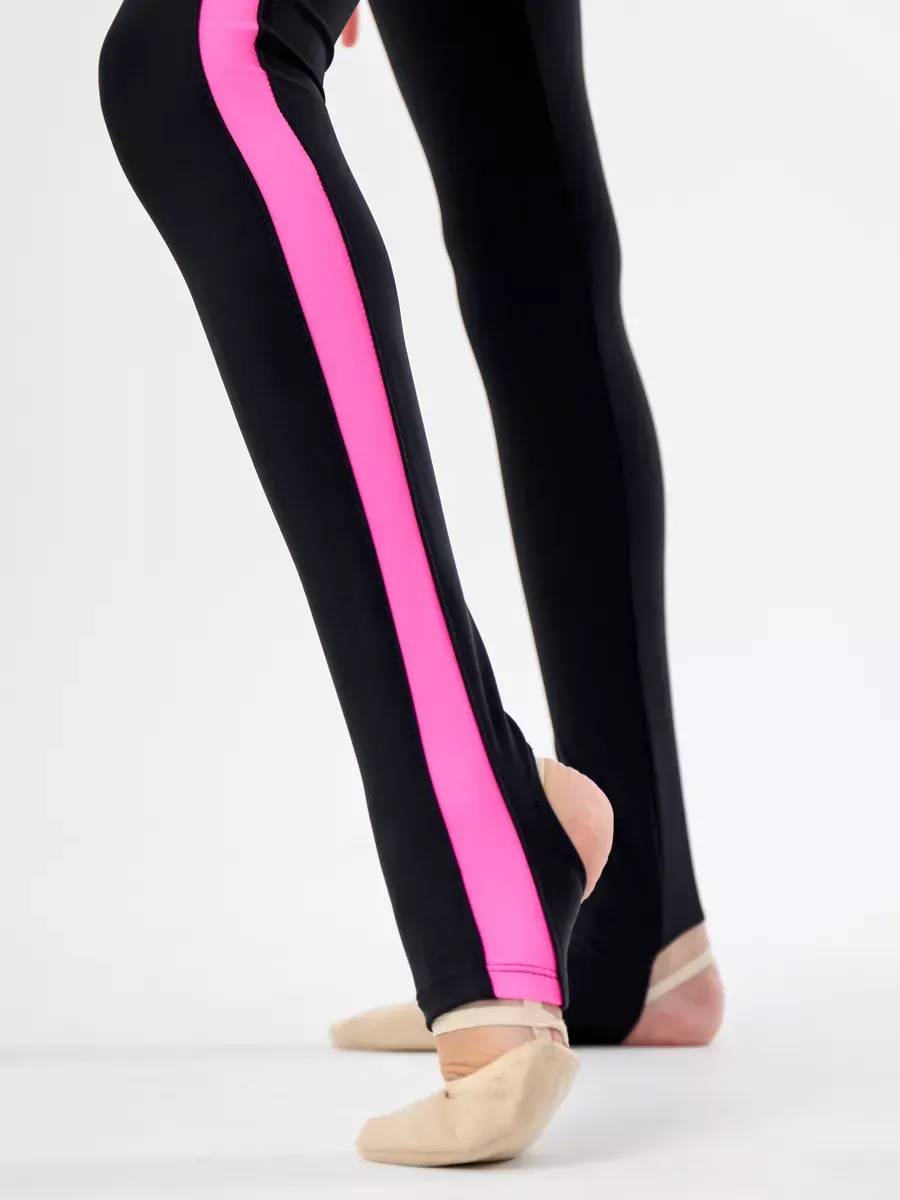 RIALITTA Leggings with stripes, open heel, BiFlex, Pink (32-42) view 2