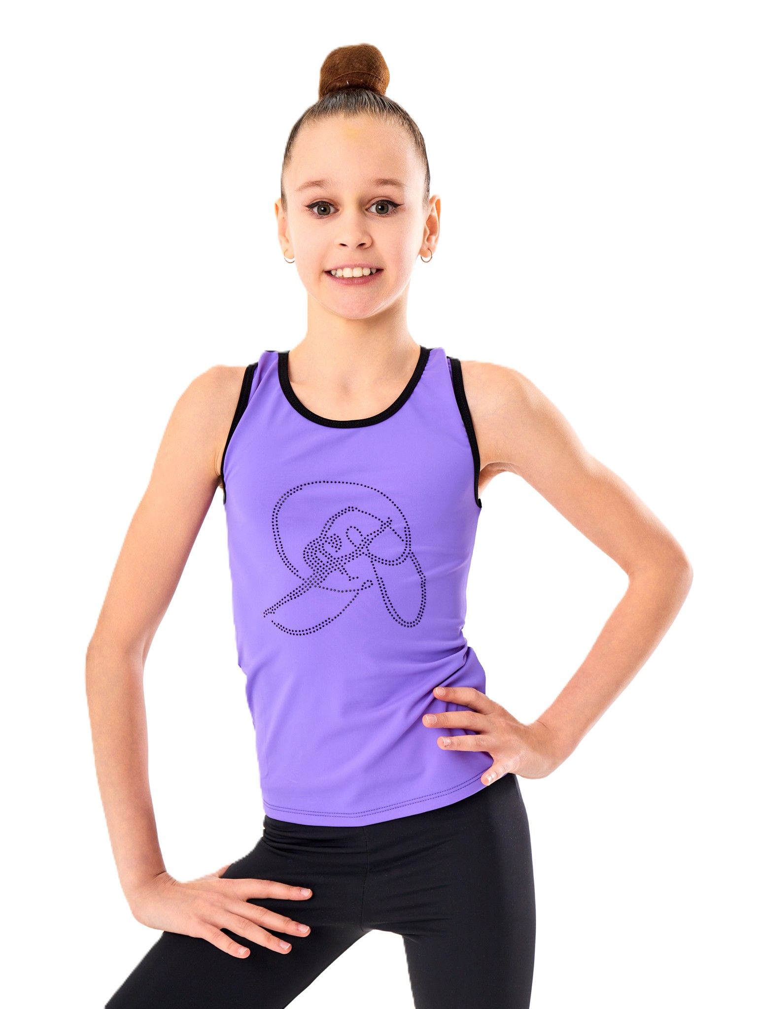 RIALITTA Racerback tank top with rhinestones, Biflex (32-40) Purple