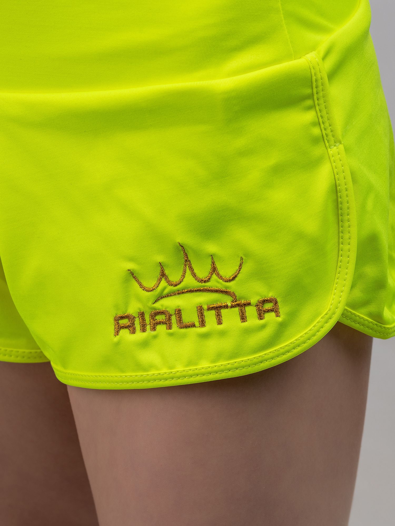 RIALITTA Double-layered shorts with briefs, Yellow Neon (36-42) view 6