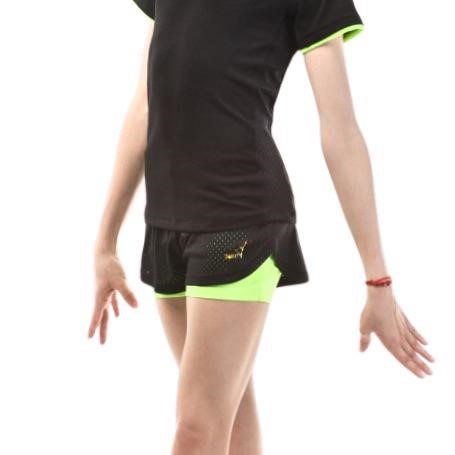 SOLO Double-layered shorts RG768.0-10, Black / Neon Green. (42-44) view 2
