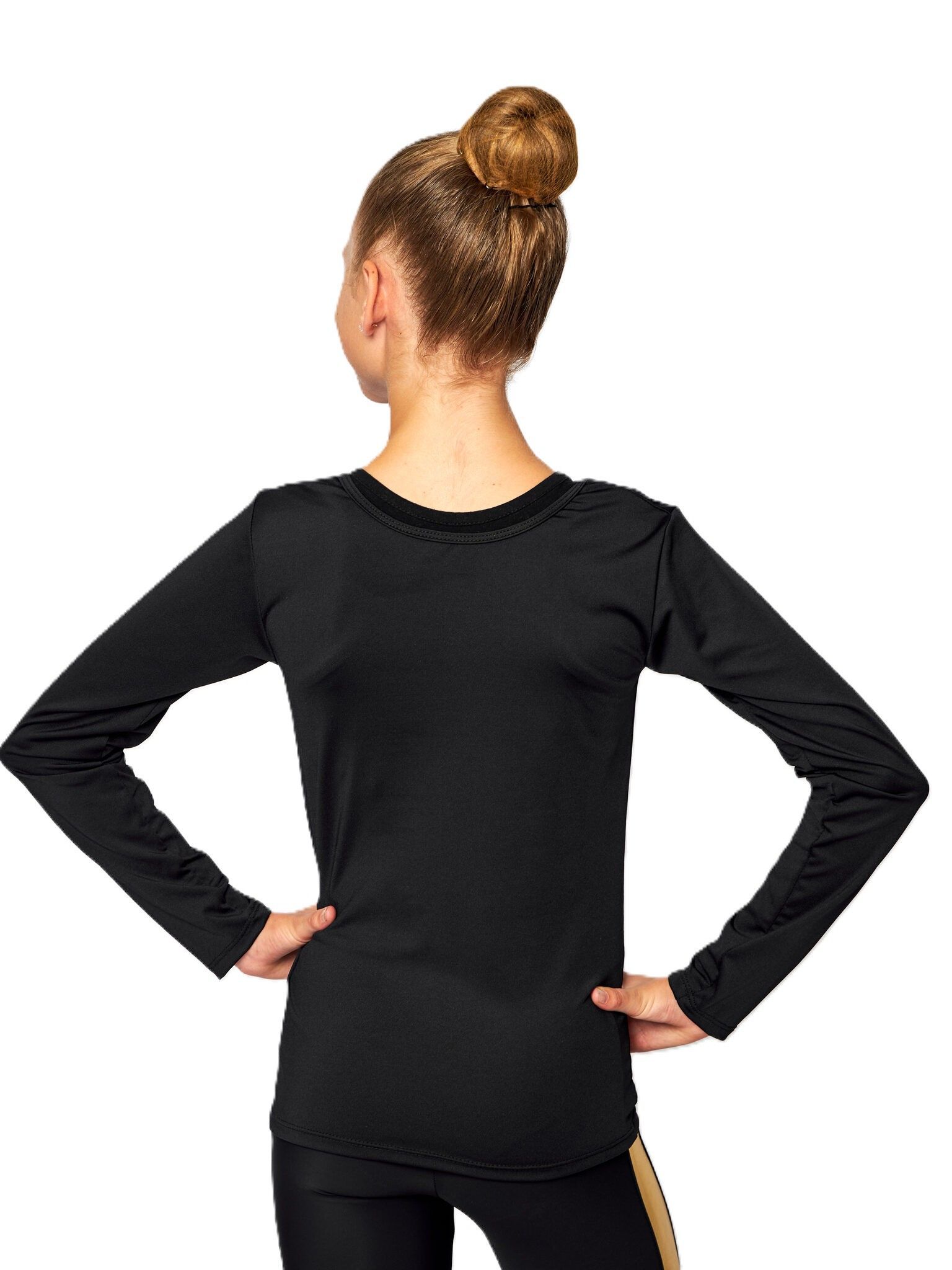 RIALITTA Cotton Longsleeve , Black with Gold Logo (36-40)* view 2