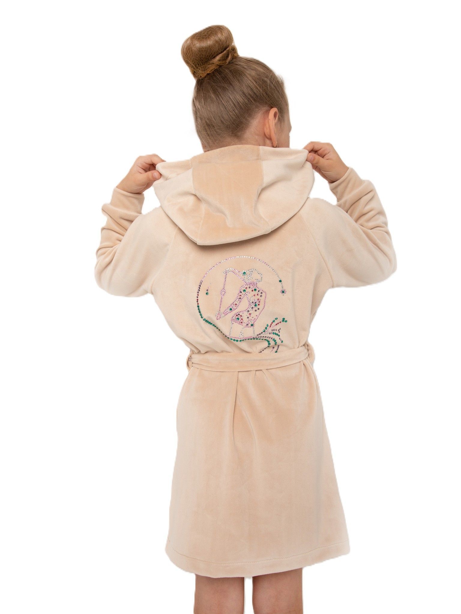 RIALITTA Robe, Rhinestones "Girl with Clubs" Beige (36-40)* view 3