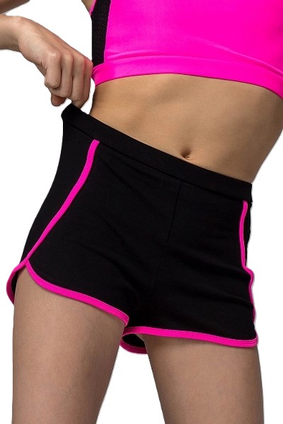 GF shorts "Diadema", Cotton, Black-Pink (34-40) view 2