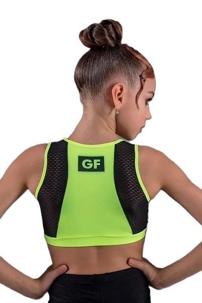 GF Top "Diadema" Cotton-Biflex, Black-Lime (34-40) view 3
