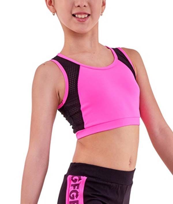 GF Top "Diadema" Cotton-Biflex, Black-Pink (34-40) view 3