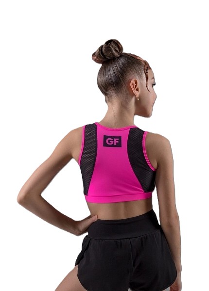 GF Top "Diadema" Cotton-Biflex, Black-Pink (34-40) view 8