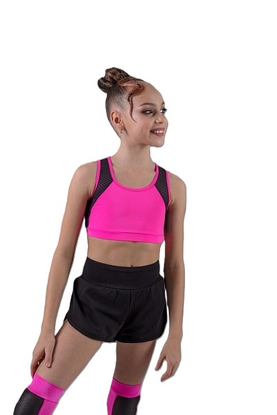 GF Top "Diadema" Cotton-Biflex, Black-Pink (34-40) view 7