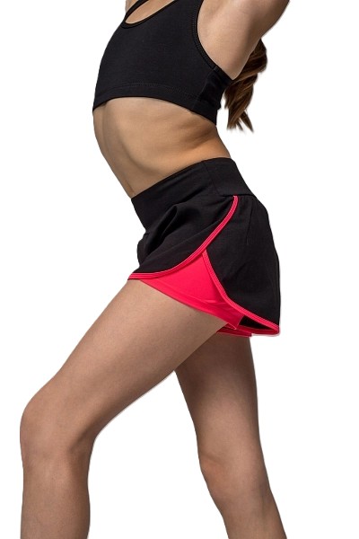 GF Double shorts "Fortune" Cotton, Black-Coral (34-42)* view 3